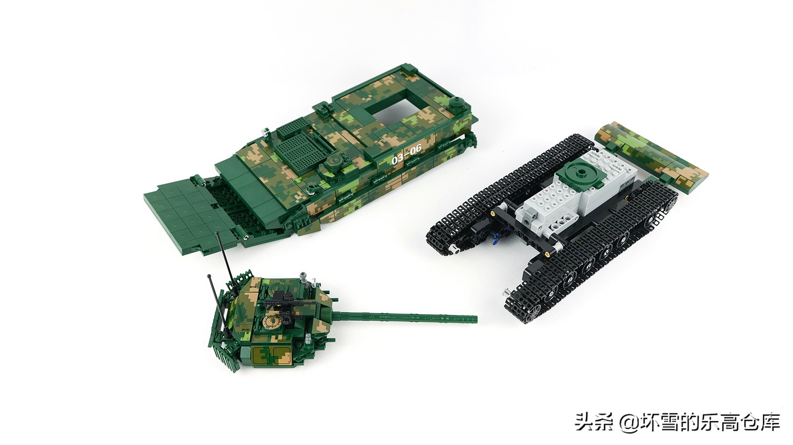 森宝积木遥控两栖突击车,森宝05式两栖步兵战车