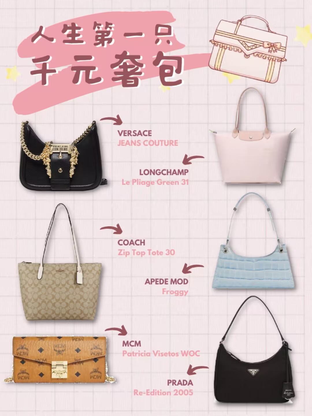 第一只轻奢大牌包,女生第一只轻奢包千元推荐