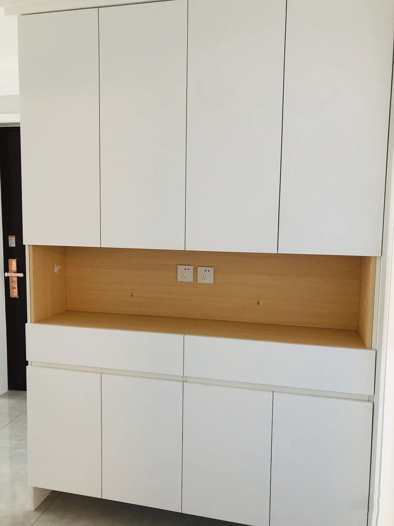 鞋柜餐柜一体效果图进门小户型,餐厅鞋柜储物柜设计图