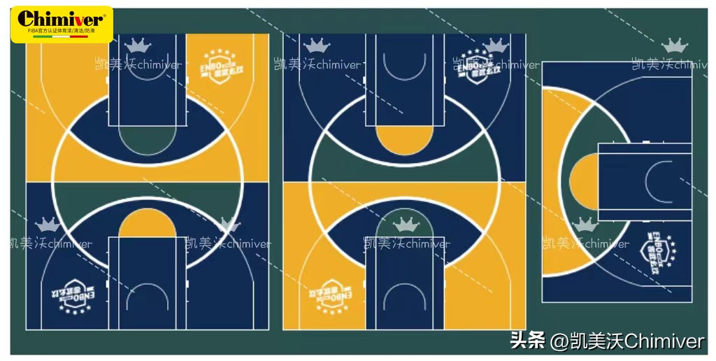 篮球场地板设计,篮球馆木地板配色设计