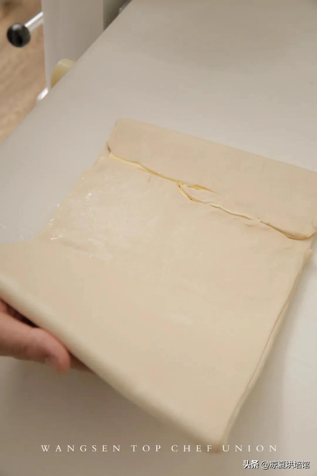 丹麦牛角开酥教程,手工奶酥吐司面包