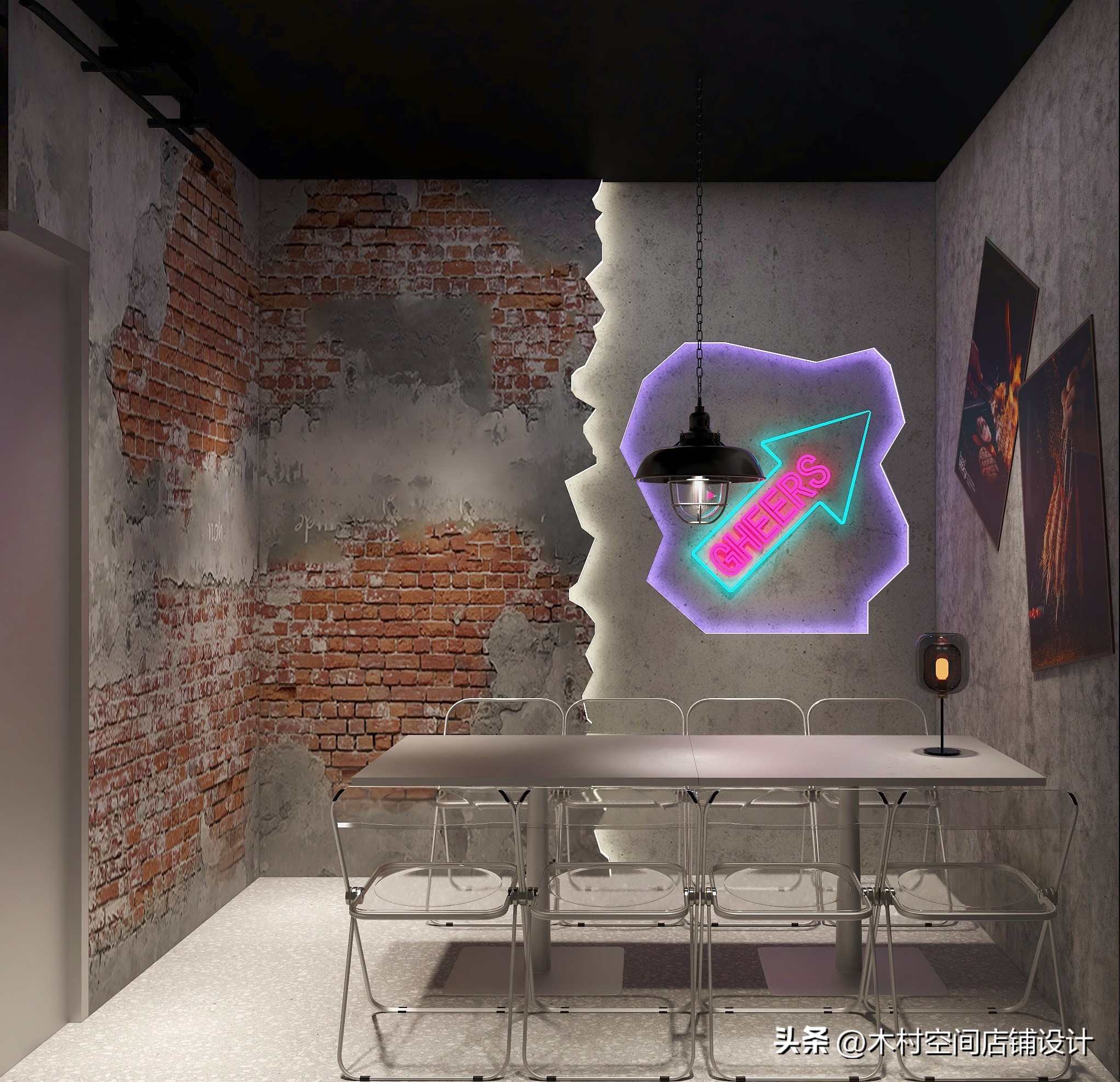 复古装修设计烧烤店,小空间烧烤店设计