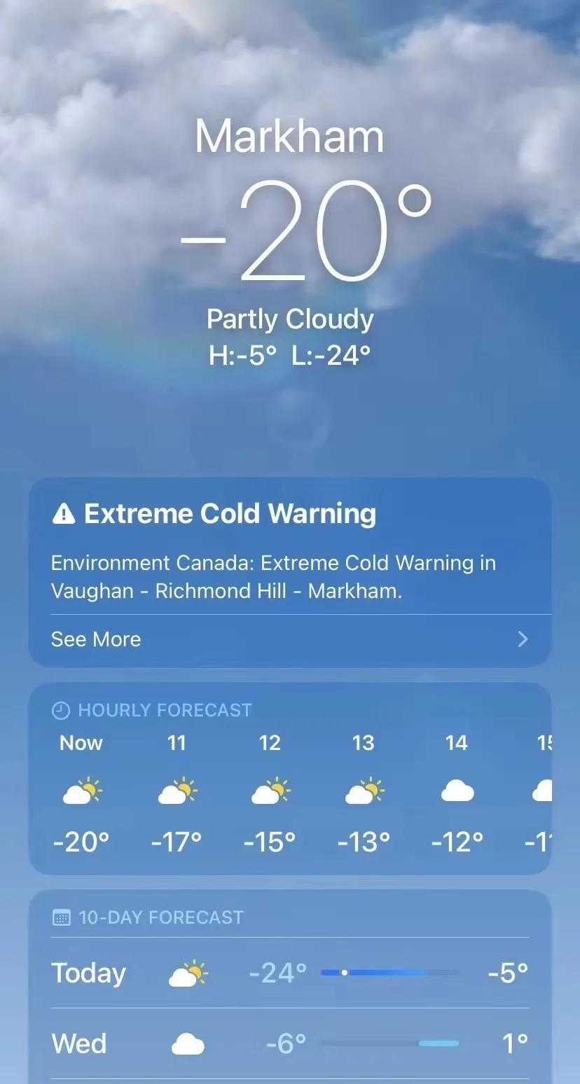 多伦多-20℃喜提2年最低温！今年加拿大天气太迷了