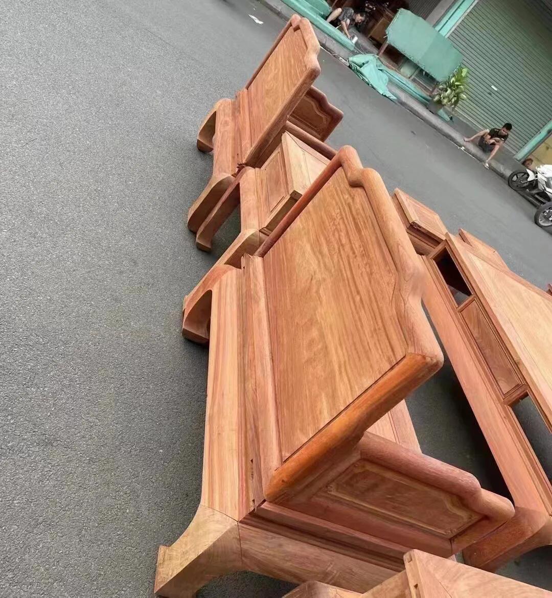 缅甸花梨元宝沙发八件套,缅甸花梨十三件套荷花宝座沙发