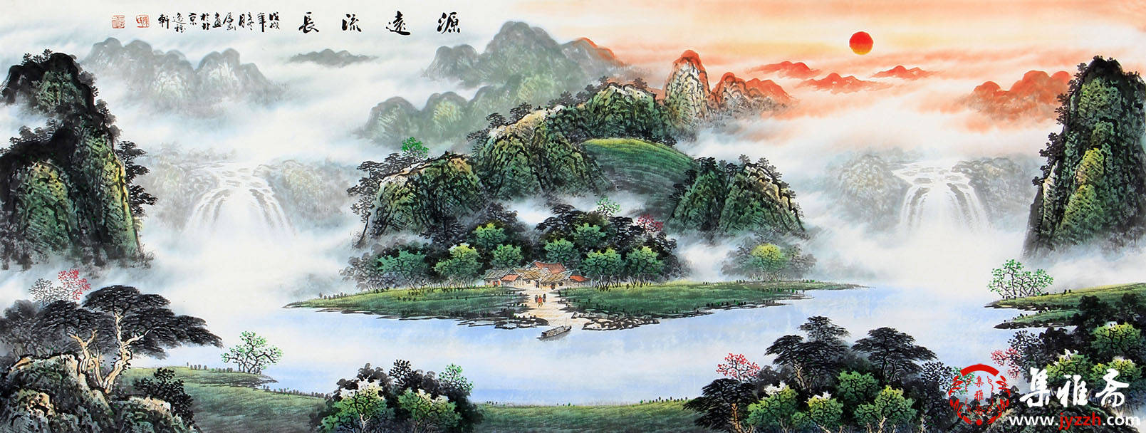 客厅挂什么画气派好风水,客厅挂什么山水画好