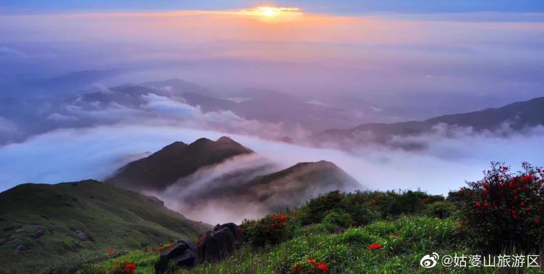 姑婆山仙山真脸观景平台,姑婆山山顶真容