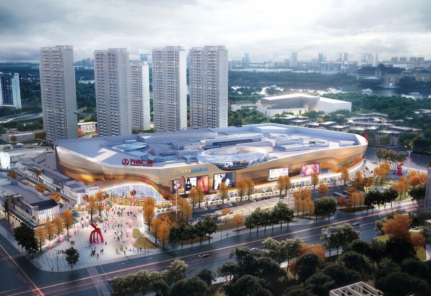 台州吾悦广场设计,台州玉环万达广场bim正向设计应用