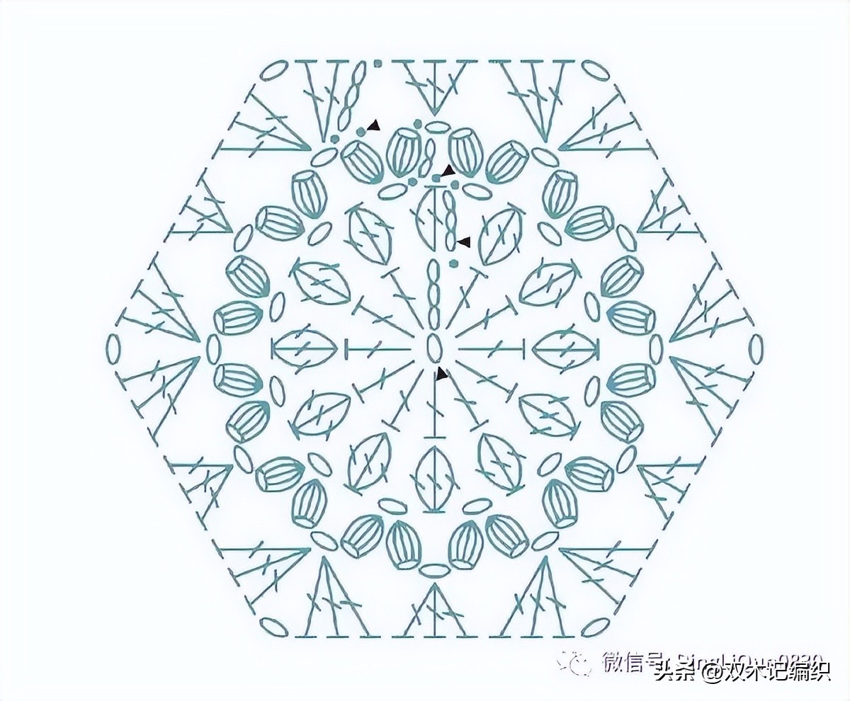钩编简单六边形图解,钩编花样图案大全