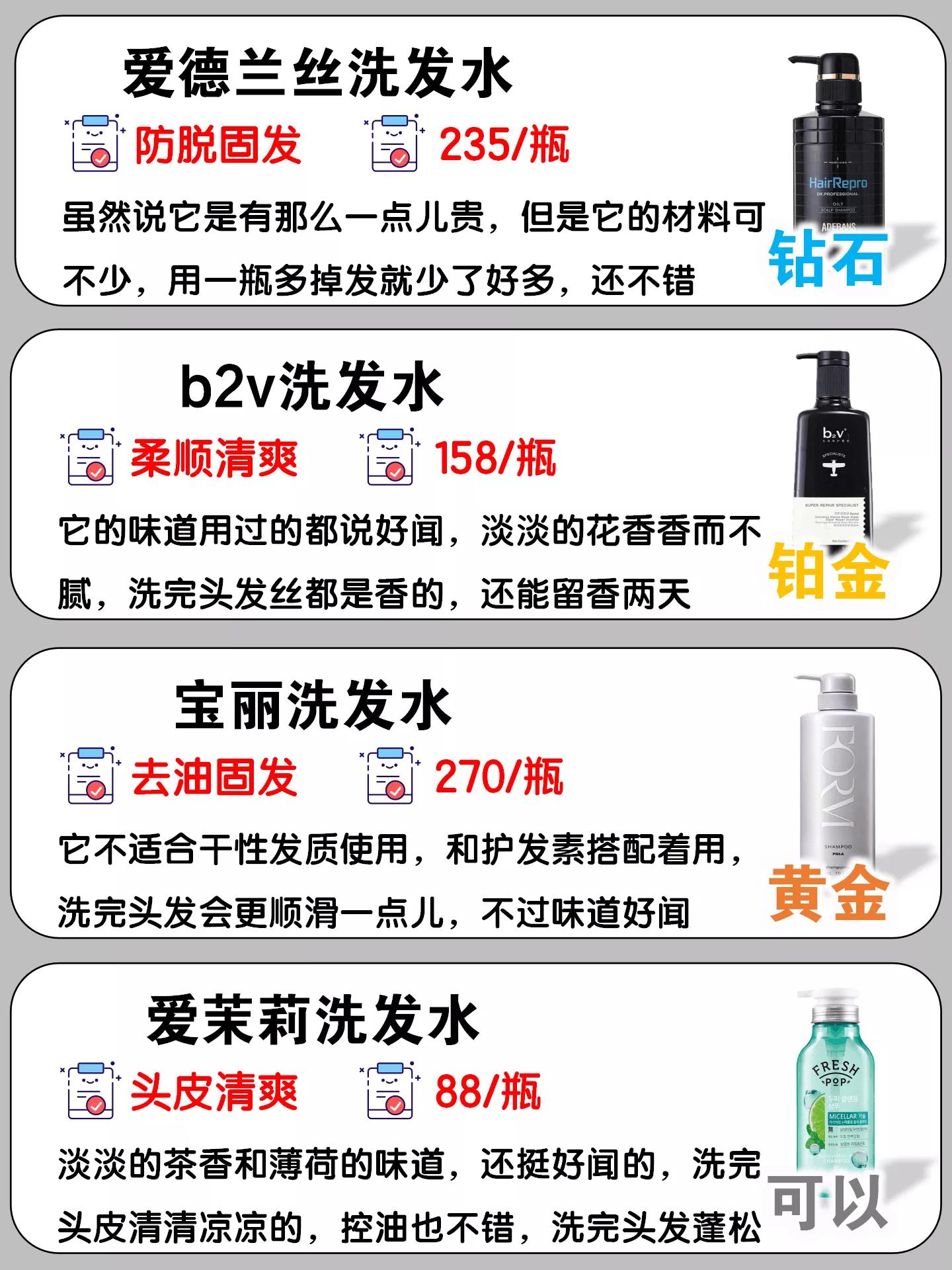 十大良心洗发水排名测评,良心国货洗发水排行榜前十名