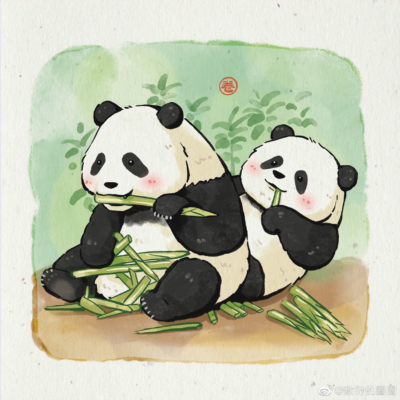 花花：接住谭爷爷给的小苹果，仿佛接住了整个世界。