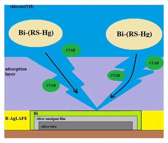 混合TC离子吸附层，对Bi（III）离子电还原动力学和机理的影响