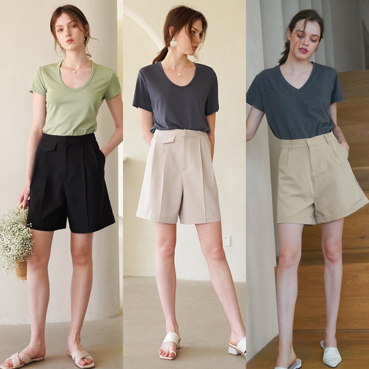 宽松大t恤怎么搭配裤子显瘦,中长款t恤搭配什么裤子穿好看