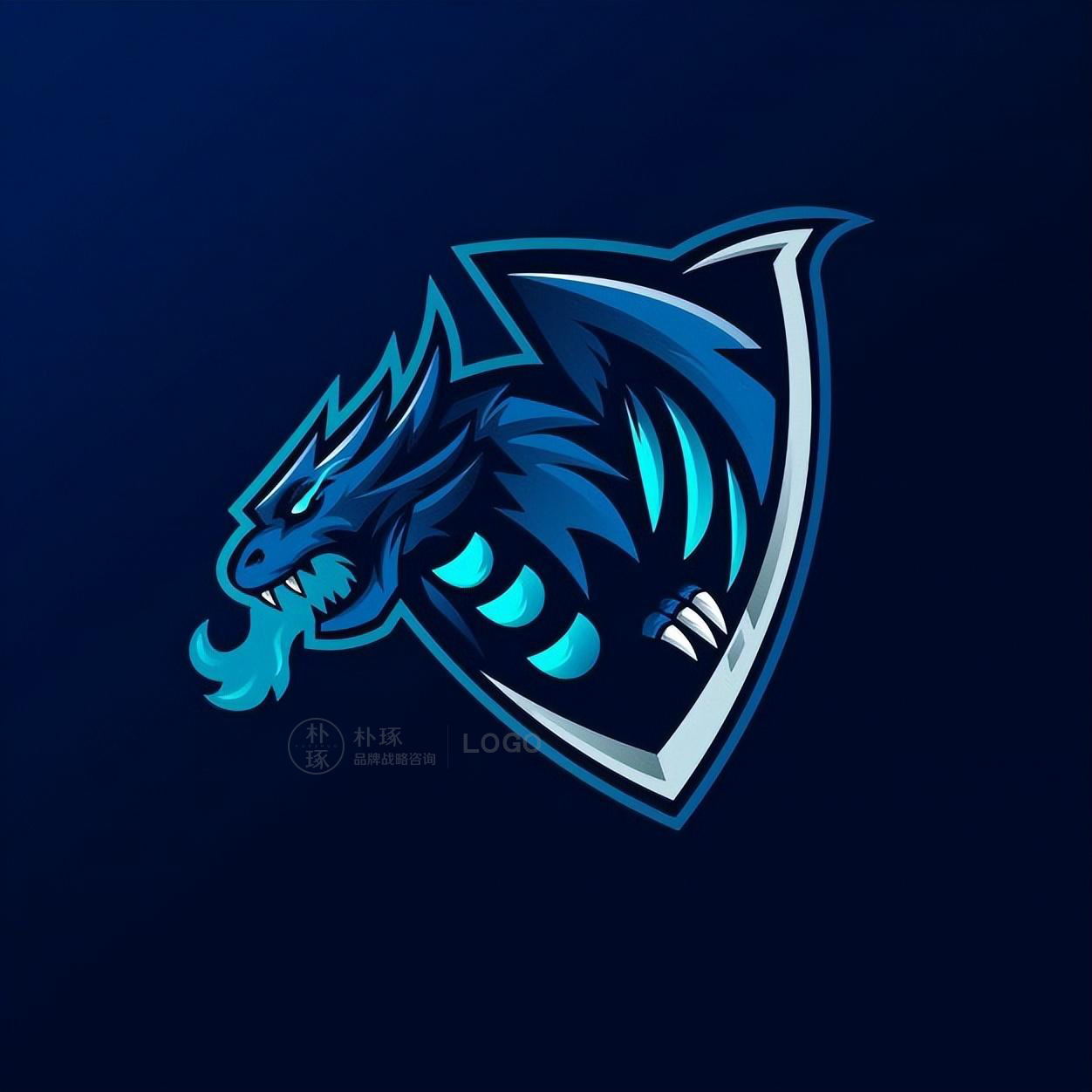 龙元素的logo设计,恐龙logo设计图