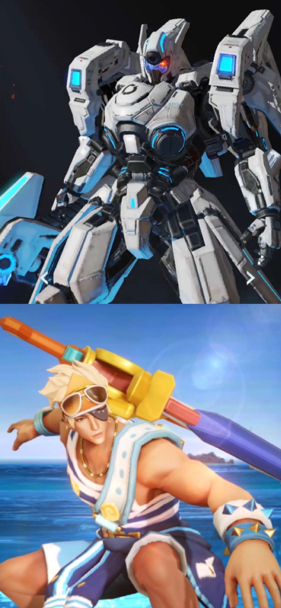 王者荣耀夏侯惇激情一夏皮肤特效,王者荣耀夏侯惇两种星元皮肤特效