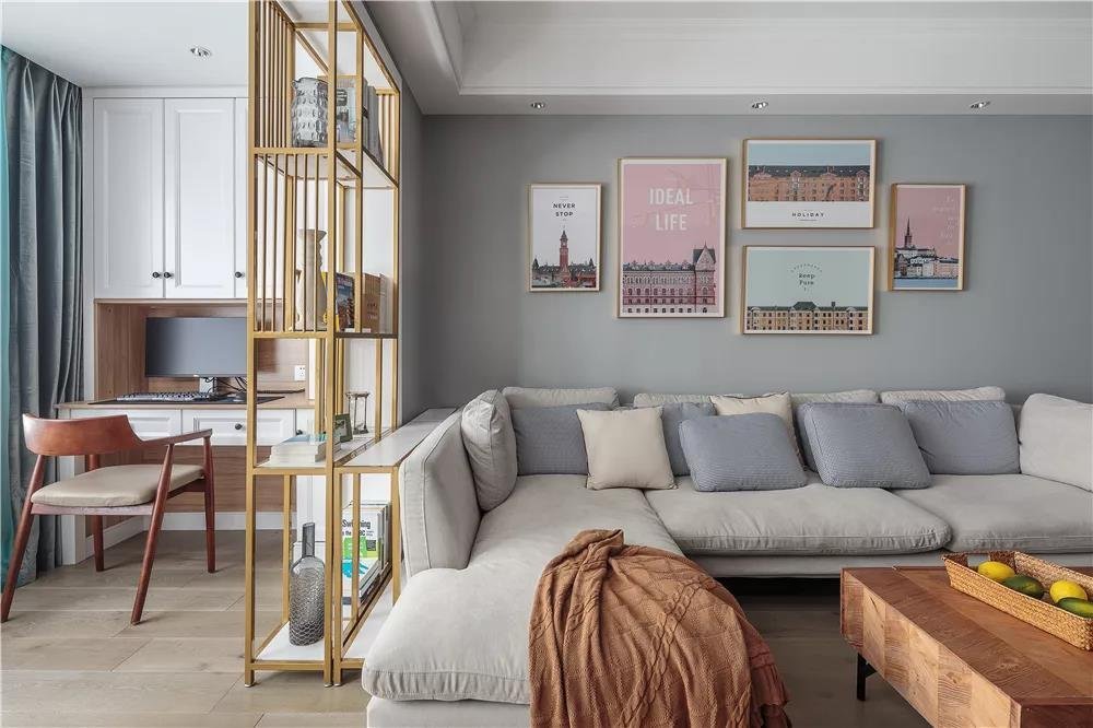 卧室无柜子设计北欧风,房间布置简约北欧风上下铺