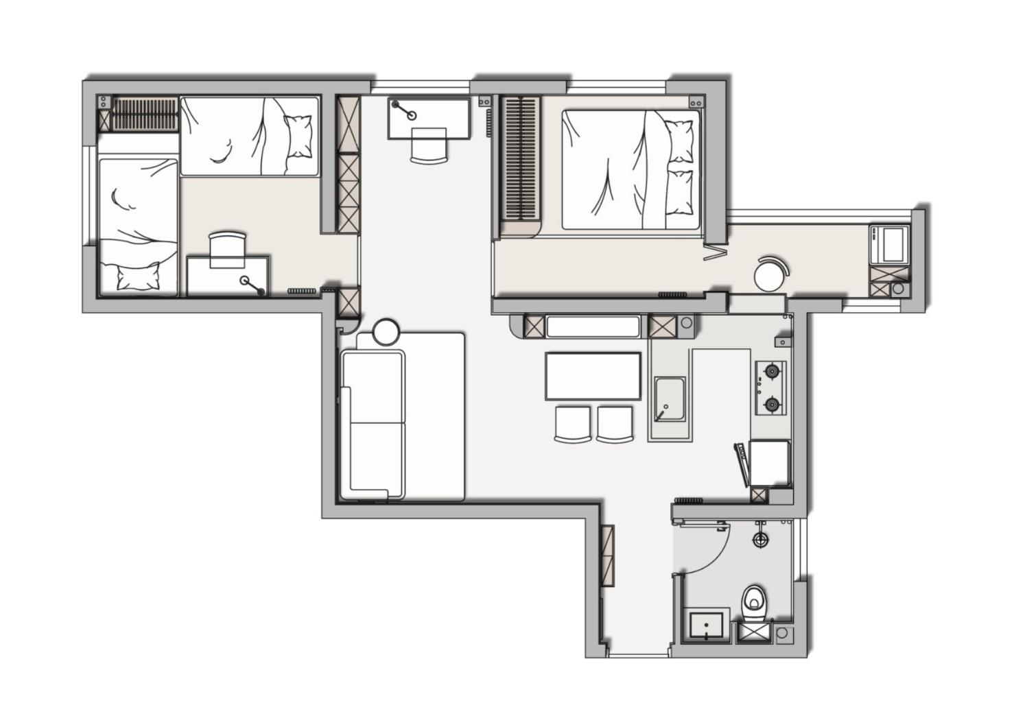 发现北京一户人家：那叫一个干净，虽只有54㎡，却一点都不拥挤