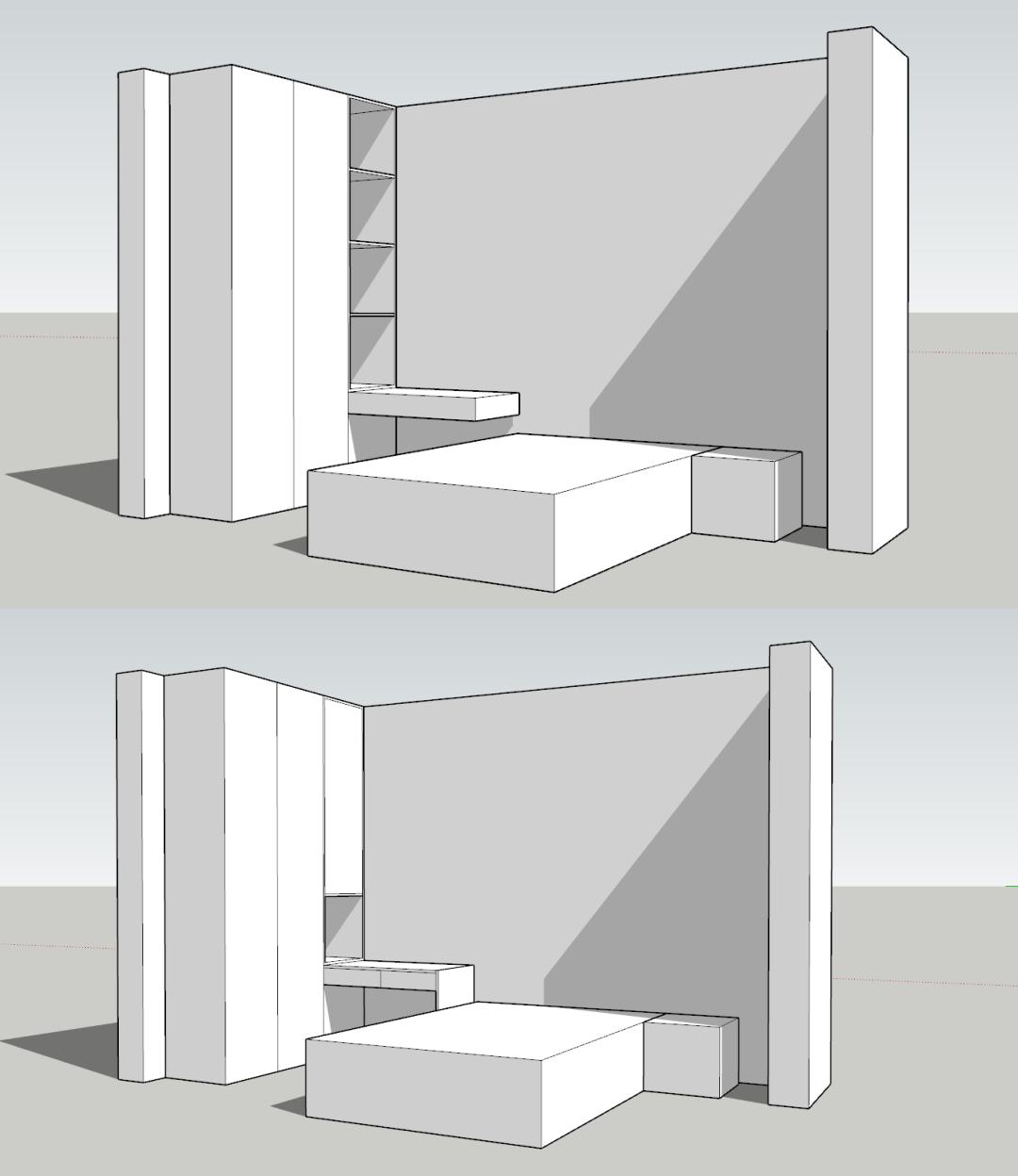 「定制家具」床头柜挡衣柜门，该如何解决？
