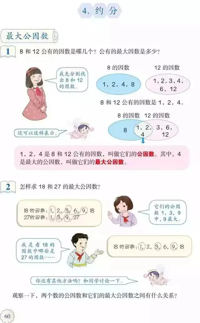 人教版小学数学（五年级下册）课本电子版寒假预习，快收藏