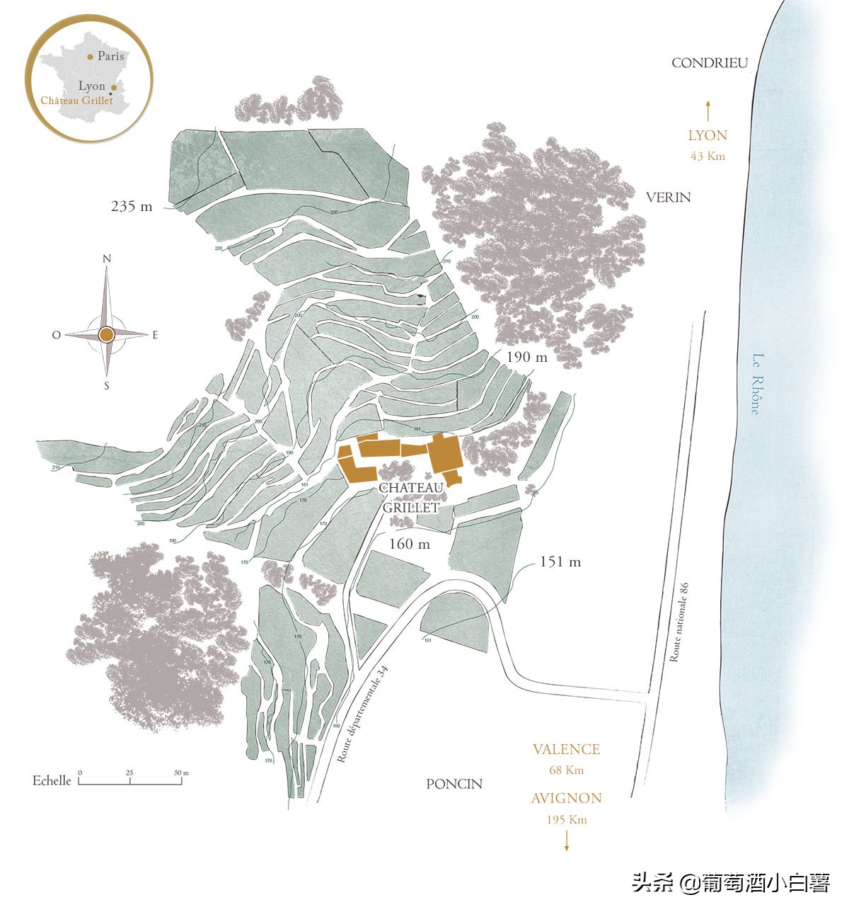 「法国红酒酒庄」顶级酒庄之罗纳河谷(RhoneValley)上-北罗篇