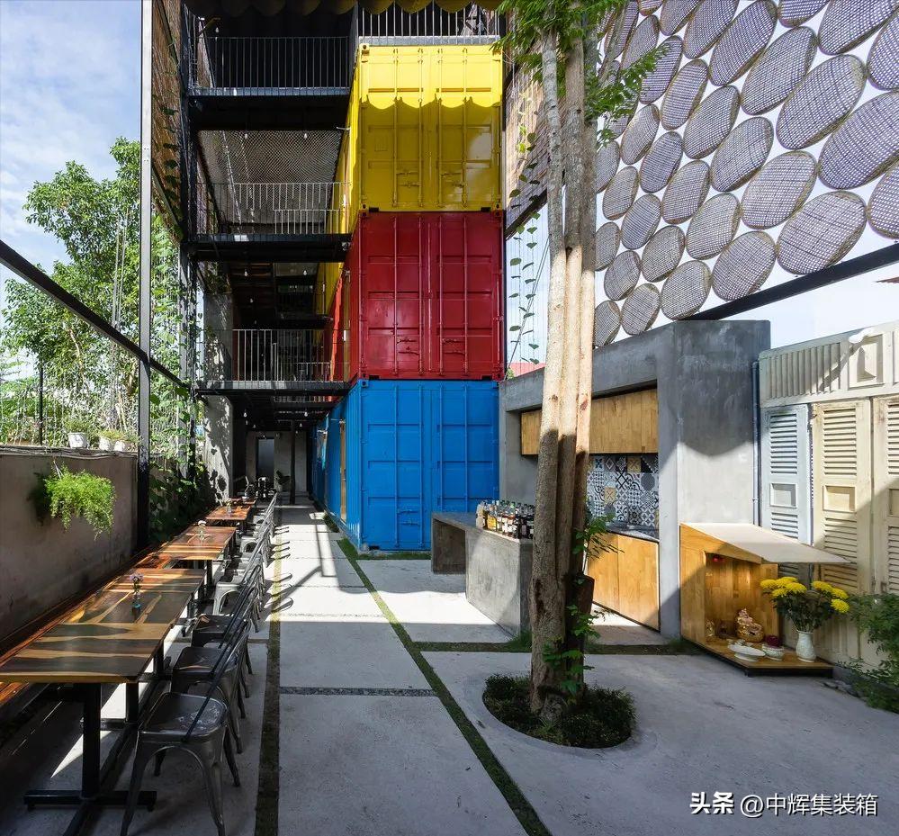 越南集装箱民宿,集装箱式酒店图片