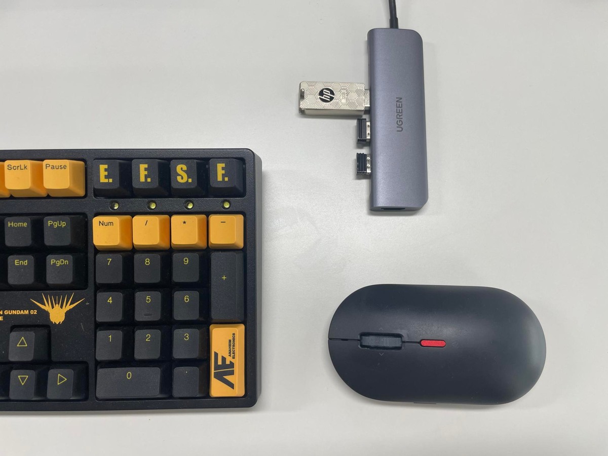 ipad2020type-c扩展坞,绿联type-c连接ipad2021配鼠标键盘