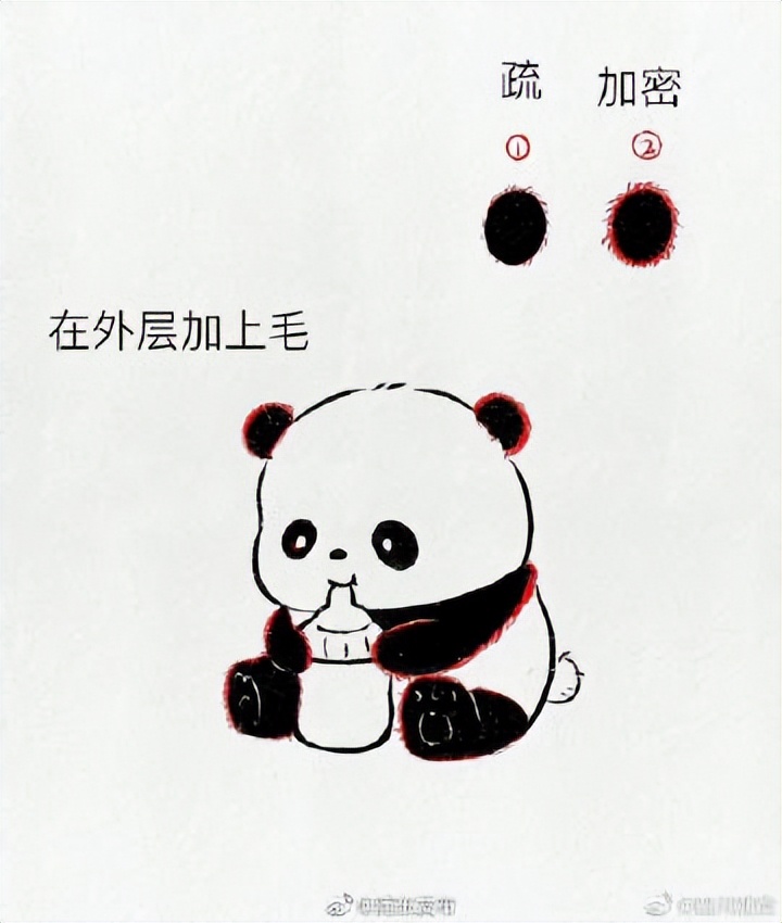 大熊猫一家吃竹子的简笔画,大熊猫简笔画简单又好看