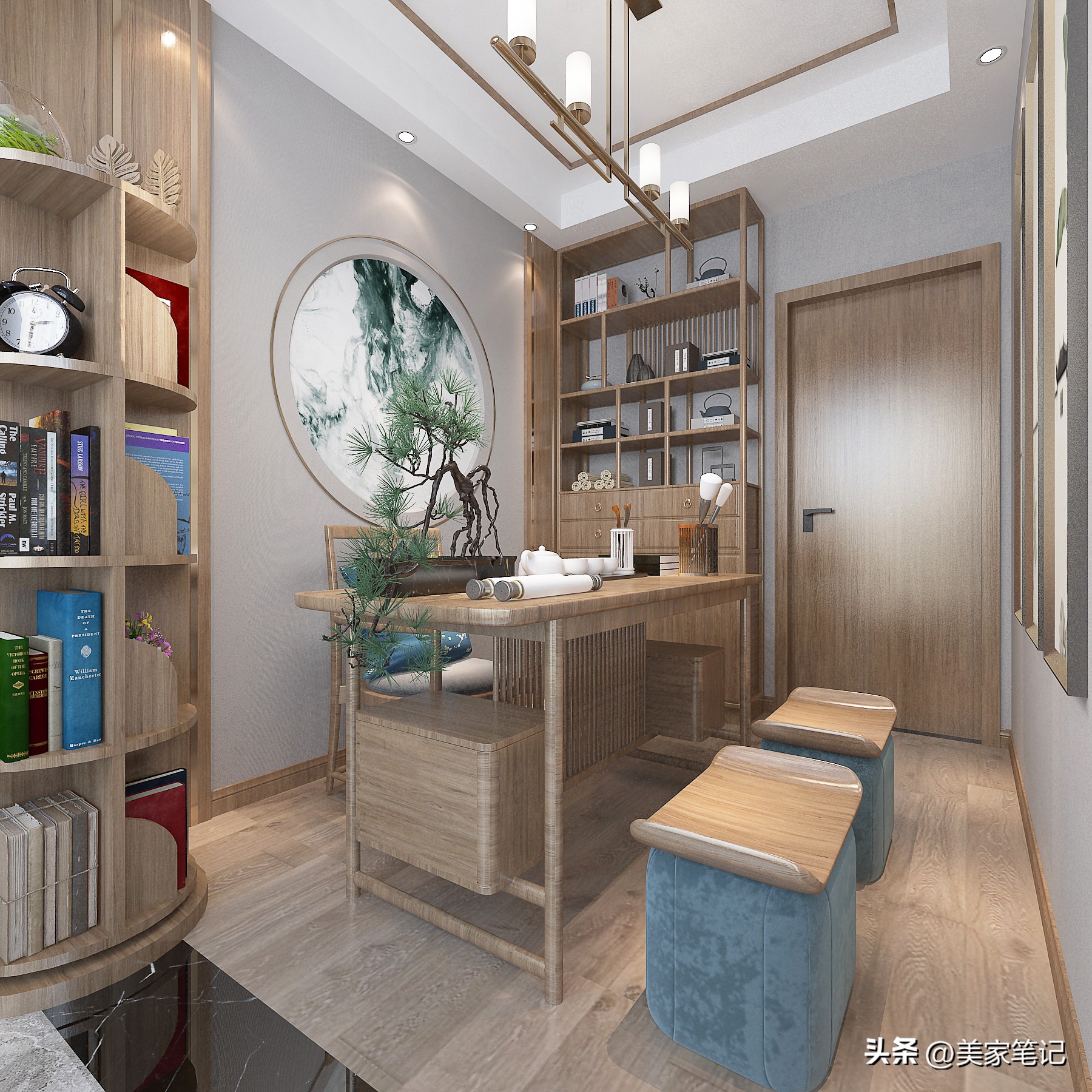 90平米原木玄关效果图,原木风格治愈系玄关