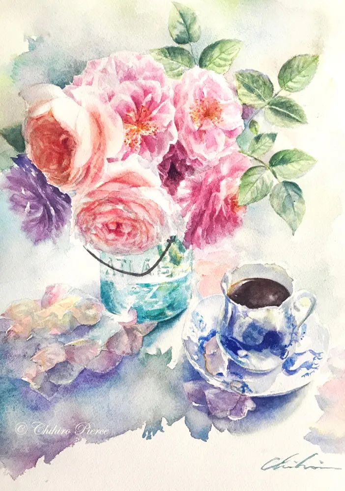 日本美少女工笔画家,日系女画家作品