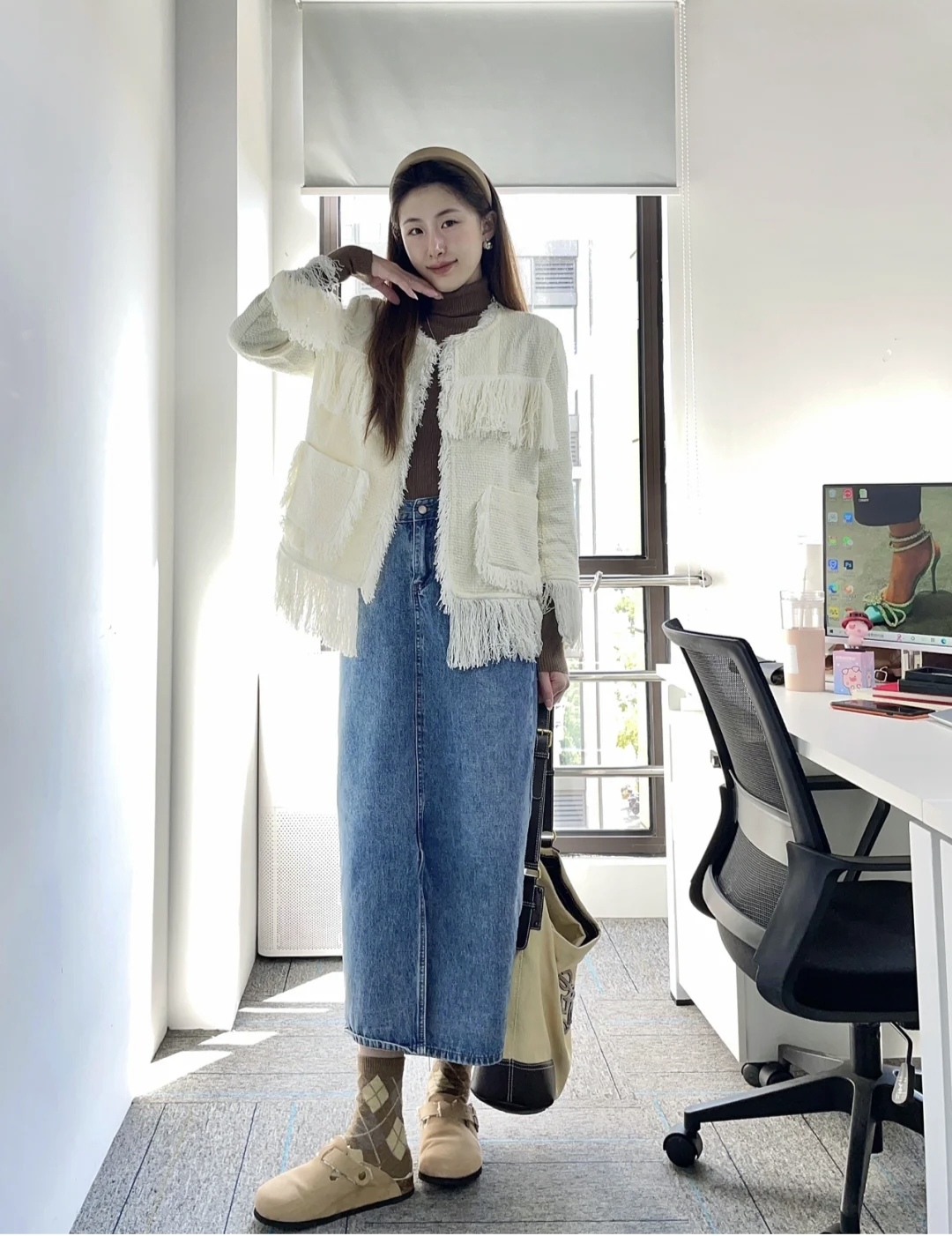 小香风半身裙怎么穿出高级感,小香风半身裙中长款搭配