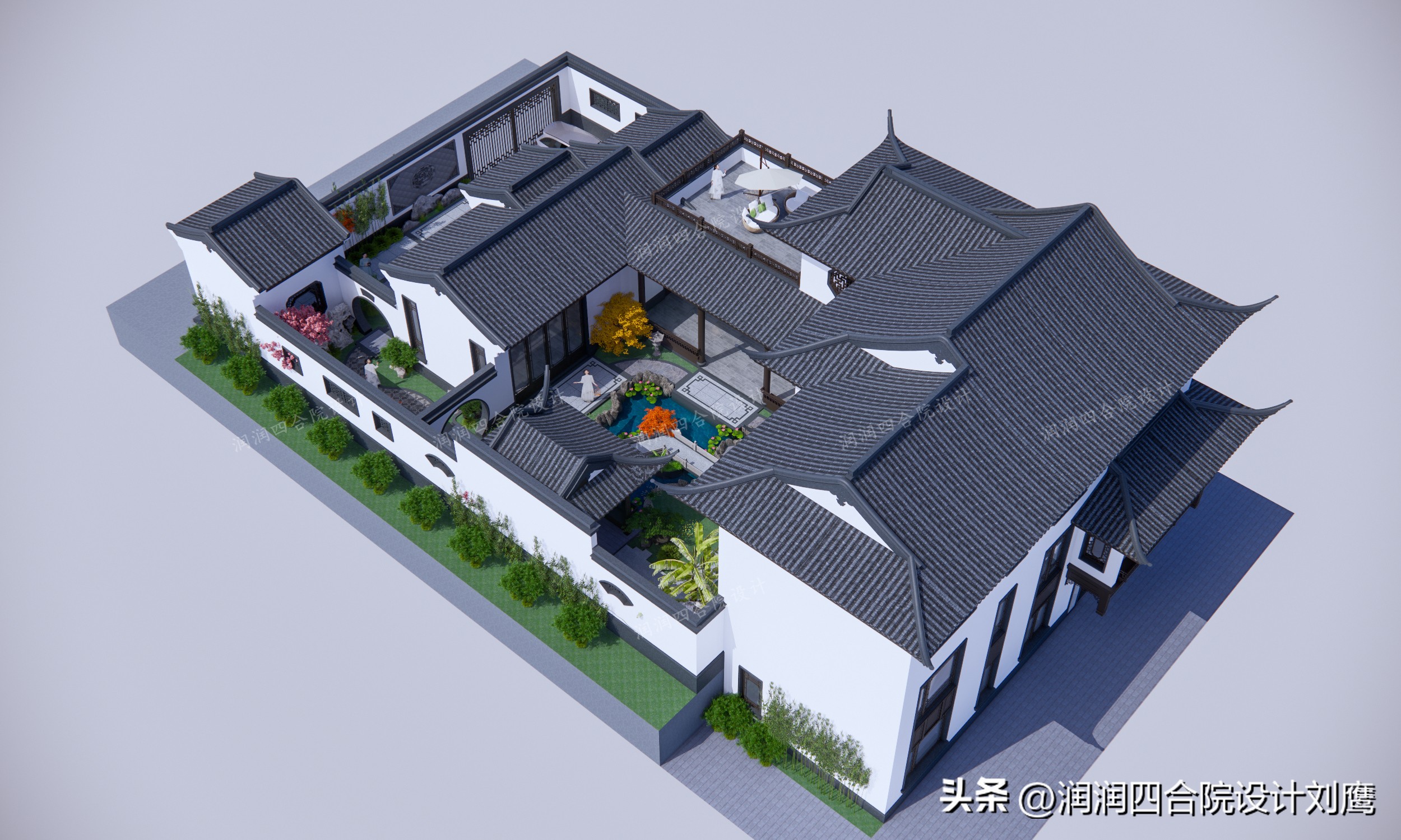 2000平米中式四合院别墅设计,苏式四合院别墅设计图