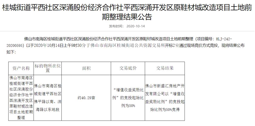 保底2.2亿！平西深涌工改居集转国批复，350米到夏东站