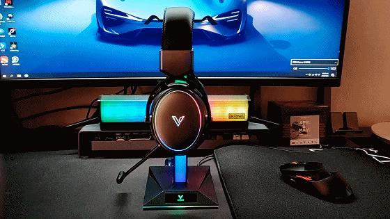 雷柏VH800双模无线RGB游戏耳机,头戴式耳机蓝牙雷柏vh800