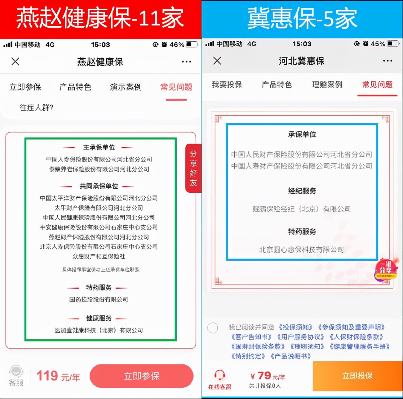 冀惠保和燕赵健康保哪个理赔快,燕赵健康保险和冀惠保哪个合适