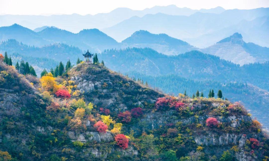 淄博潭溪山秋景,淄博看红叶最好的景点