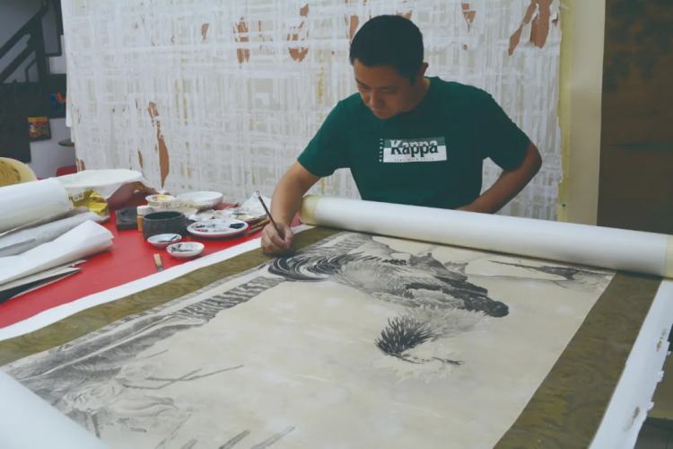 画完画手脏了咋洗,修复字画污迹