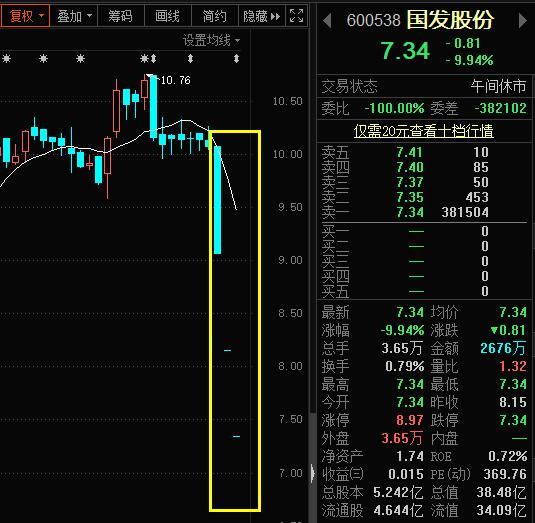 连吃3跌停、38万手封单，国发股份“杀猪盘”实锤了？股民：下一个仁东