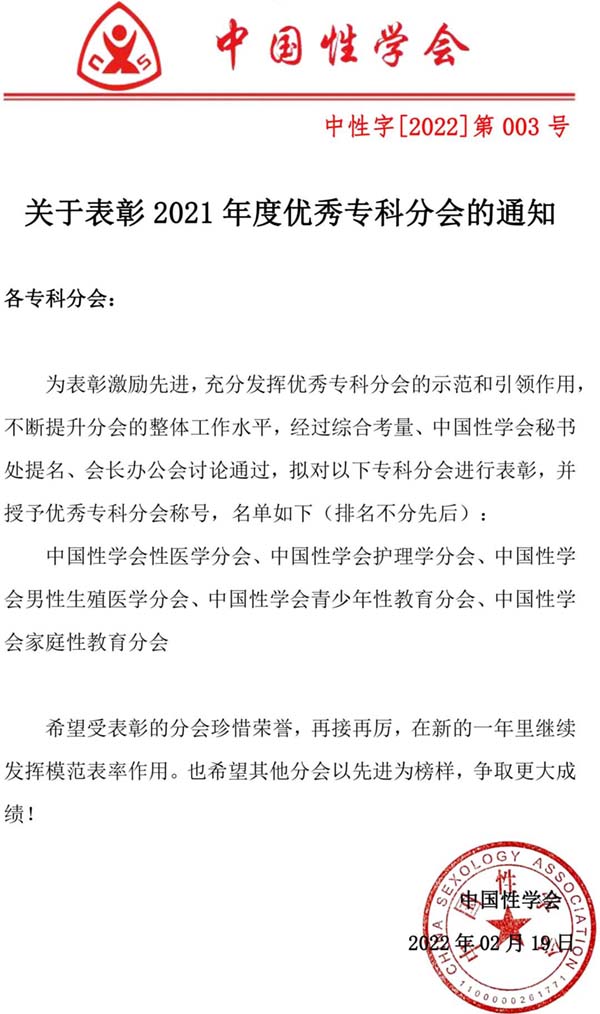 担当有为，稳步前行-中国性学会性医学分会