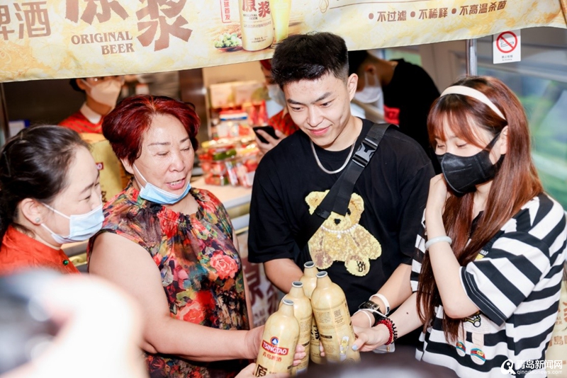 2023年青岛国际啤酒节开幕式,青岛胶州湾跨海铁路大桥啤酒节