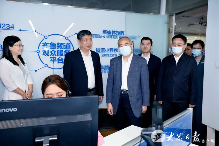 省广播电视局调研组来武调研,区委常委林武