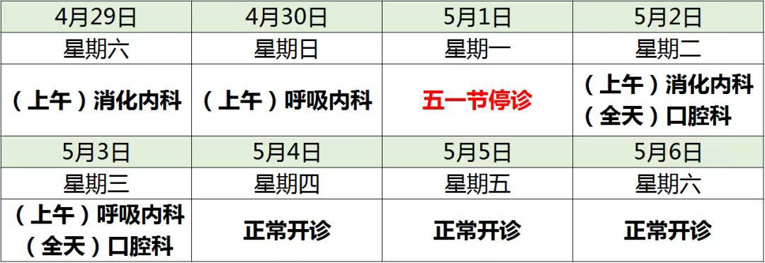 转需！四川15所三甲医院“五一”门诊排班时间表来了