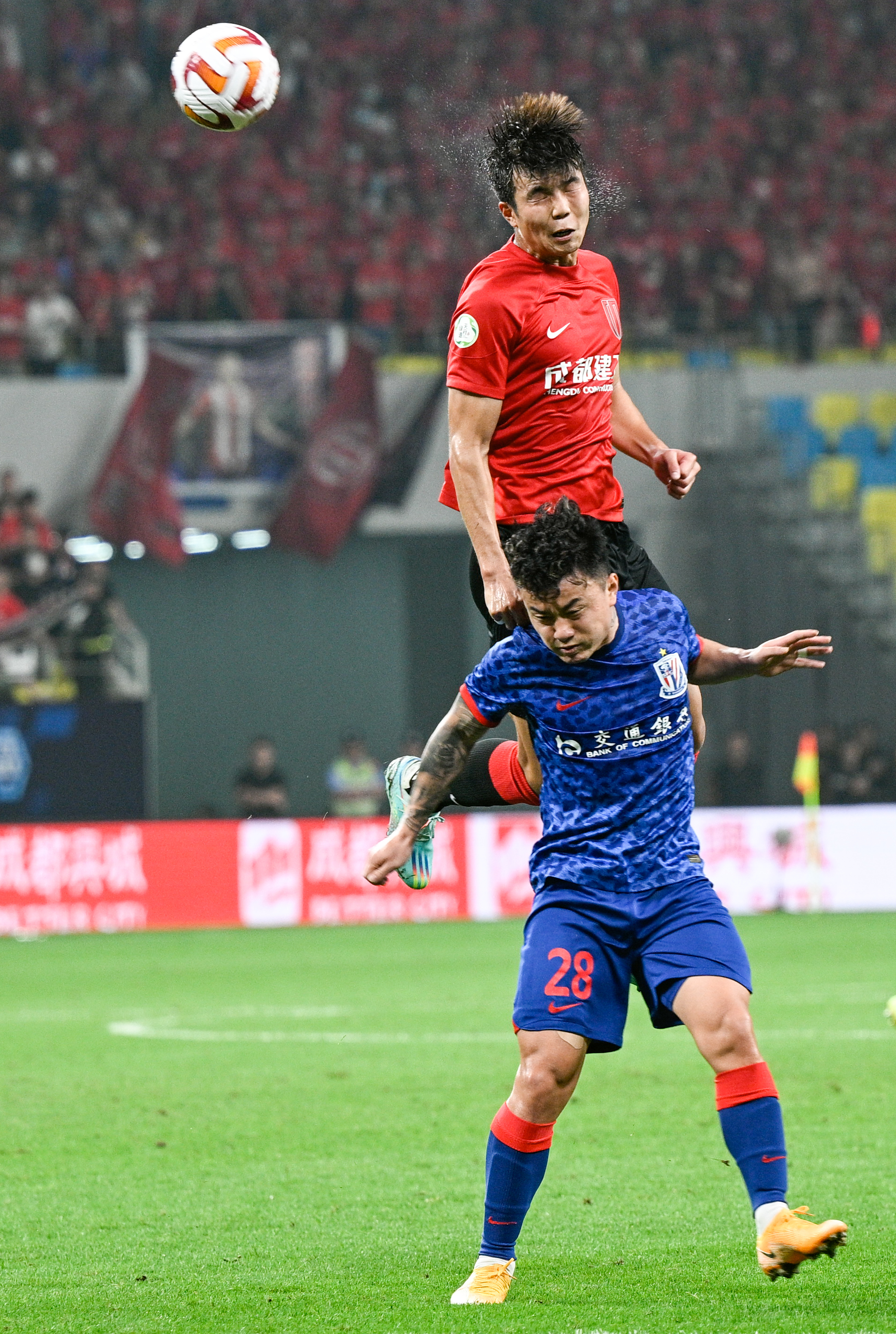 （体育）足球——中超：成都蓉城胜上海申花