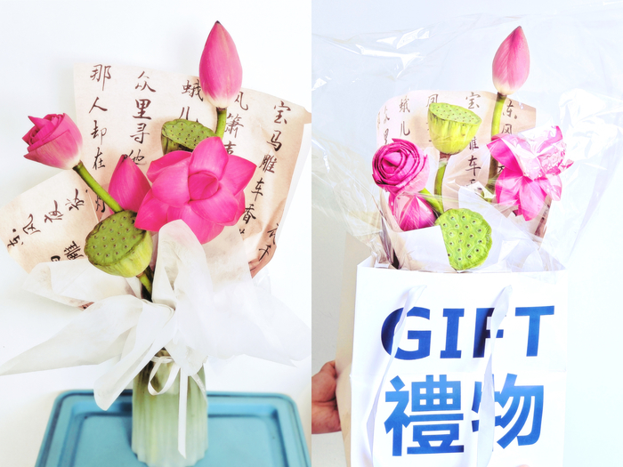 济南人的“夏日专属浪漫”!淡雅荷花手捧花走俏市场